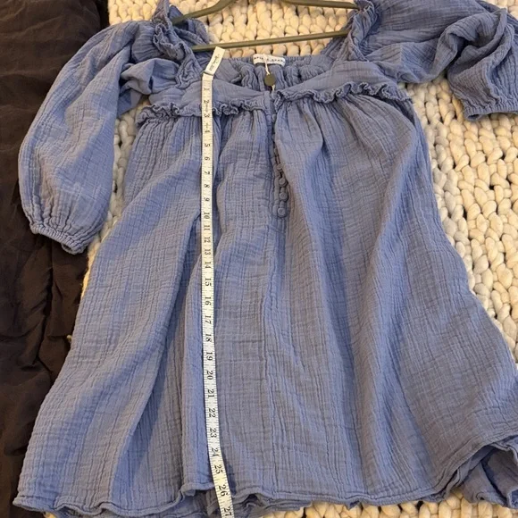 Apiece Apart Light Blue Ruffled Blouse - Picture 11 of 16